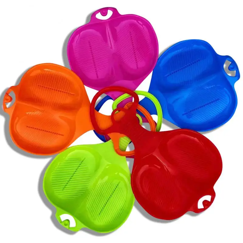 1~8PCS Snow Luge Plastic Thicker Non-slip Oversized Handle Longer Snow Equipment Sleigh Snow Ski Board Sledge