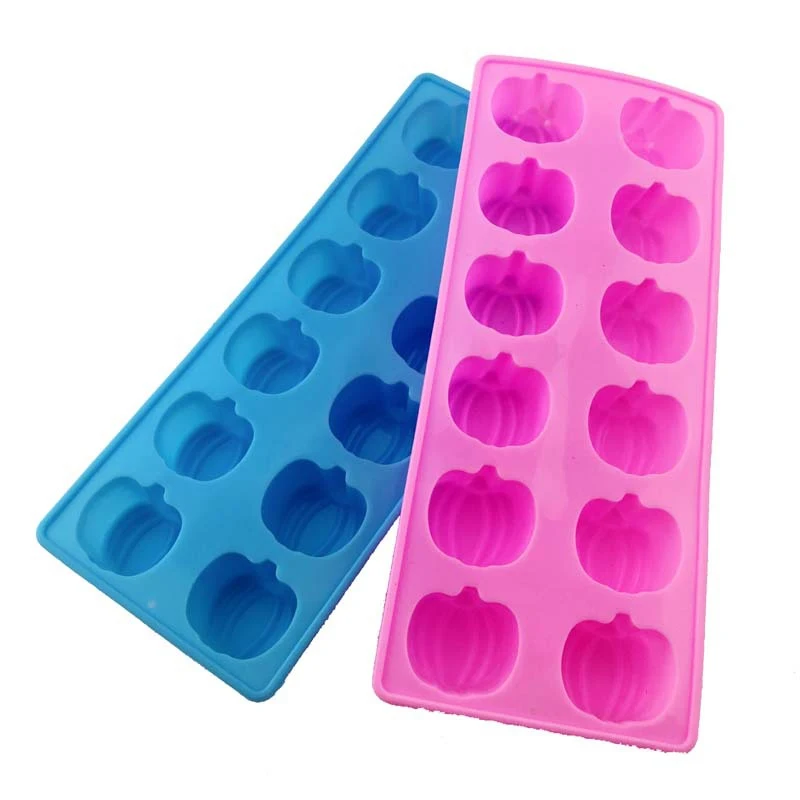 1~10PCS 12Holes Halloween Pumpkin Cake Mould Chocolate Decoration Baking Mold Fondant Silicon Moulds Pastry Decorating