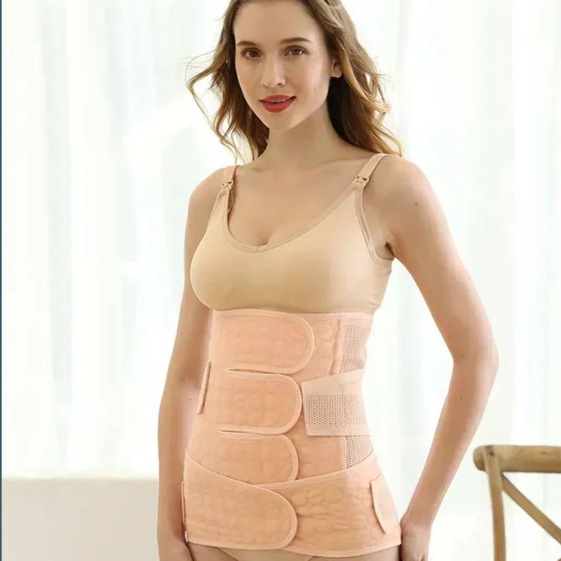 Women Waist Trainer Body Shaper Shapewear White Pink Green Maternity Postpartum Belt Bandage Slimming Corset Corsets