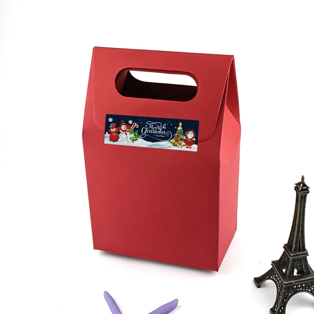 120pcs/roll Merry Christmas Sticker Package Seal Stickers Xmas Tree Snowman Santa Claus Gifts Wrapping Decals Decoration Label