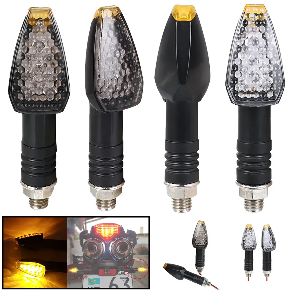 4pcs Universal Motorcycle Accessories LED Turn Signals Long/Short Turn Signal Indicator Lights Blinkers Flashers High Quality