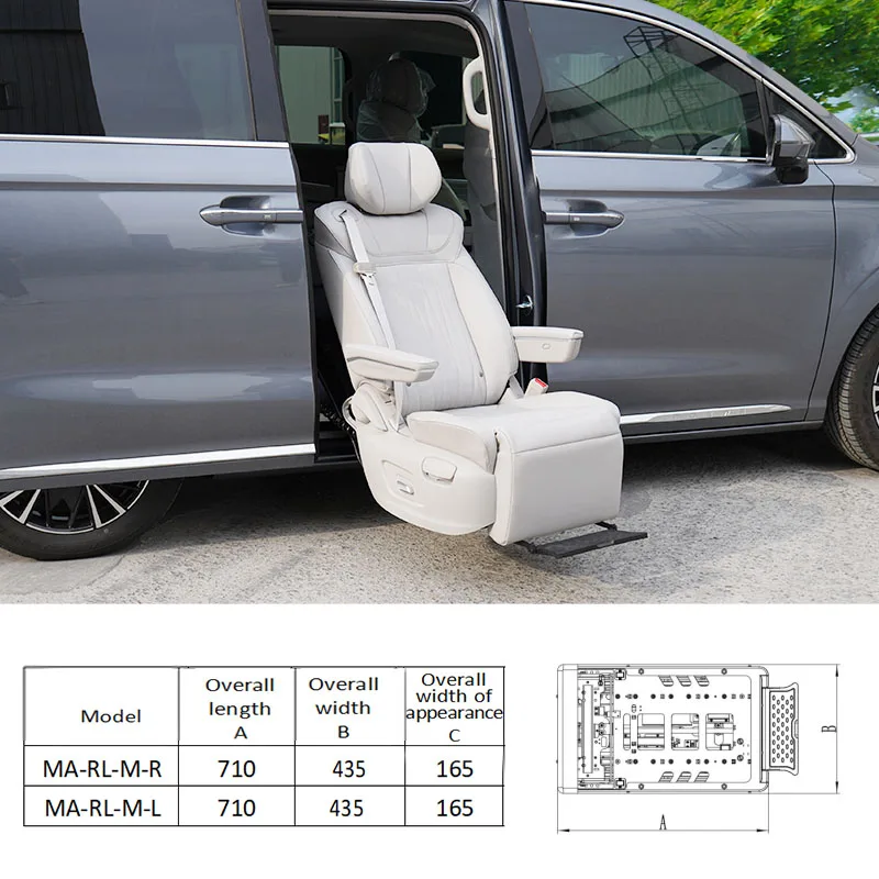 Luxury Electric Adjustable Genuine Leather Swivel-and-lift Seat Designed for People with Disabilities and  Users