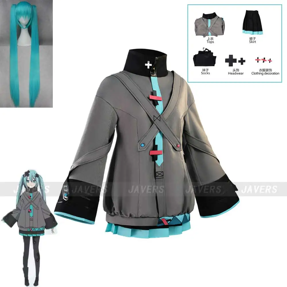 

Красочная сцена из фильма Мику, который может не печать Мику, карнавальный костюм Лолиты, юбка с капюшоном, униформа, женский карнавальный костюм на Хэллоуин