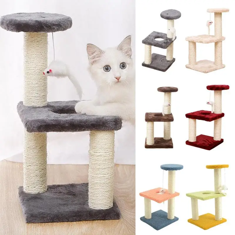 

Cat Tree Modern Cat Tower Cat Climbing Tower Cat Lying Down And Resting Large Modern Multilayer Design Square Plate Stable Base