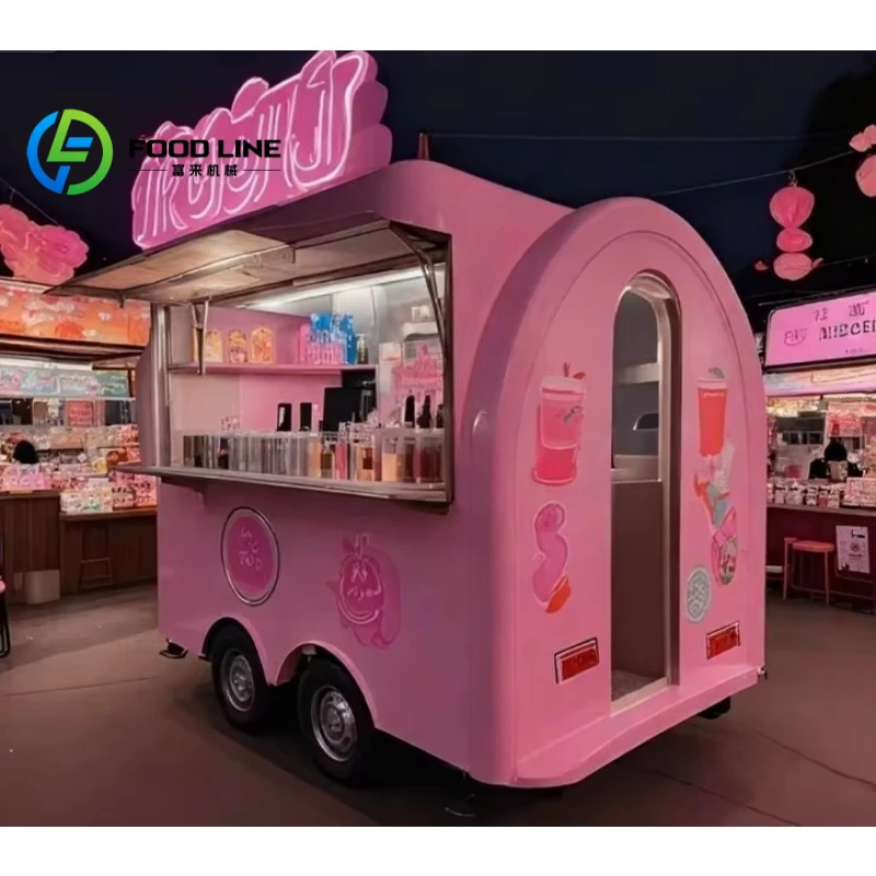

Custom Food Trailer, Fully Equipped Coffee Ice Cream Restaurant Pizza Mobile Food Trailer, Food Truck with Full Kitchen