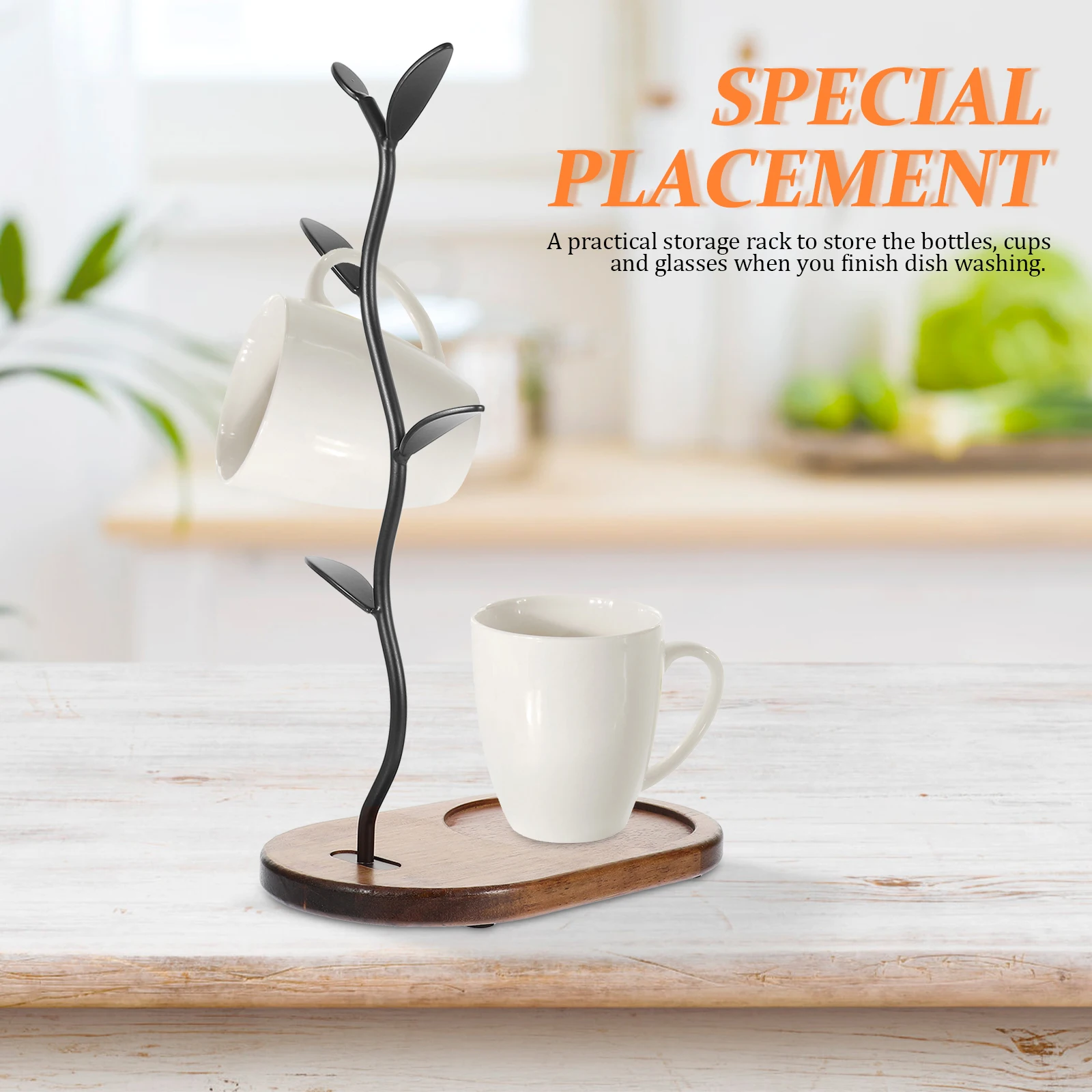 2Pcs Decorative Cup Drying Tree Rack For Coffee Mugs And Glass Cups In Home And Restaurant