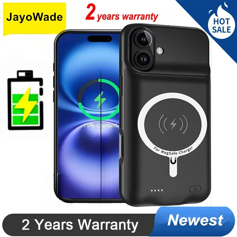 

10000mah Battery Case for IPhone 12 Pro Max 13 14 15 Pro Max 16 Plus Power Bank Magnetic Wireless for Magsafe Charger Power Case