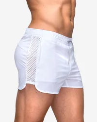 Mens Beach Board Shorts Marathon Pants Elasticity Mesh Breathable Quick Dry Fitness Surfing Sportswear Comfy Loose Home Aro Pant