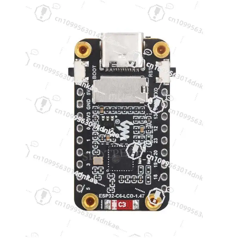 

Плата для разработки ESP32 C6 с ЖК-дисплеем 1,47 дюйма (172x320) с RGB-подсветкой и слотом SD, совместимая с Arduino