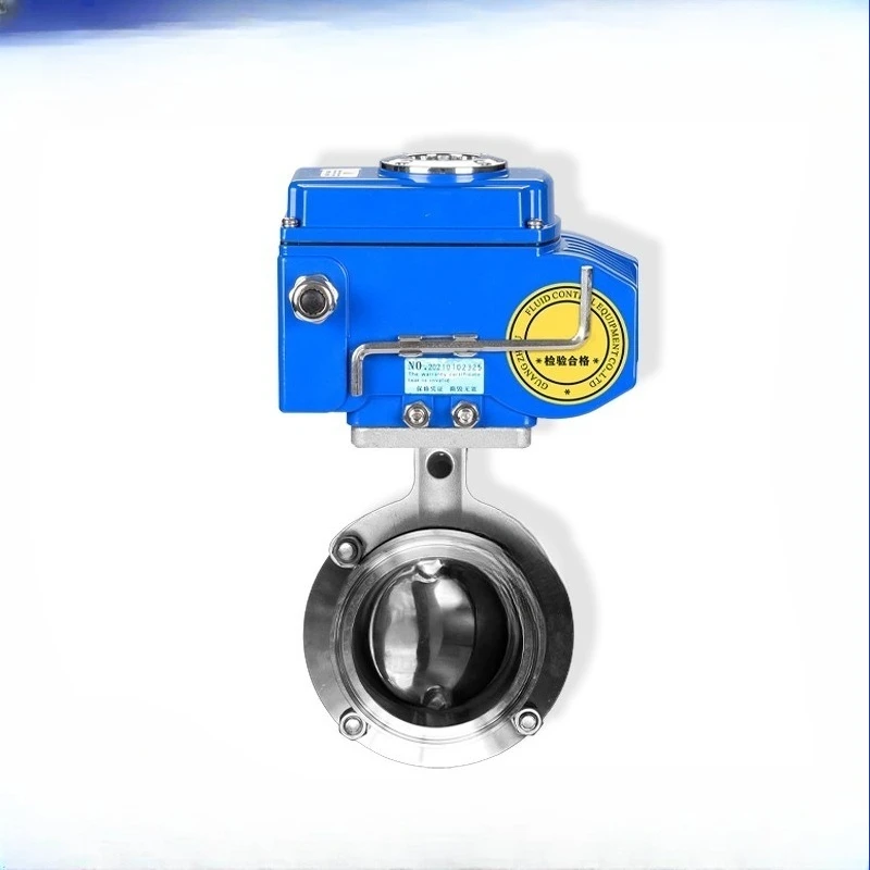 Sanitary Quick-loading Butterfly  D921H-16P  Steel 304 High  Resistant Valve Medium Temperature National Standard 220v