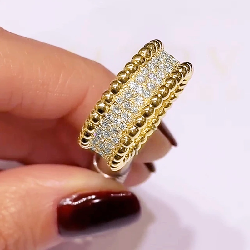 Huitan Bling Bling Versprechen Ringe für Frauen Eheringe Accessoires Roman Design weibliche Mode accessoires Party Schmuck neu