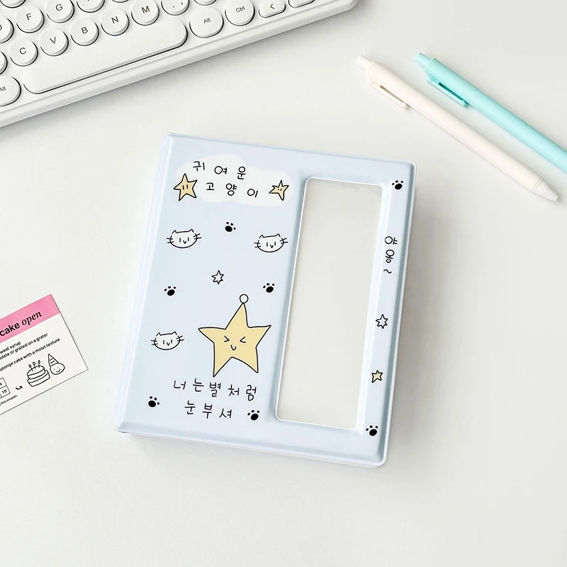 

Kpop Binder Ins Cute Korea Photo Album for Idol Photocards Collect Book Cartoon Postcards Storage Star Photo Booth Frames