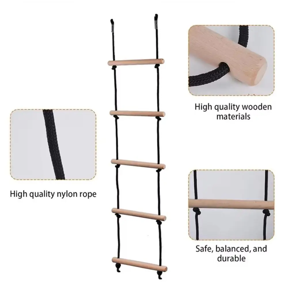 Columpio Fitness cuerda de escalada con plataformas muebles de exterior cuerda de escalada para niños columpio colgante de madera para