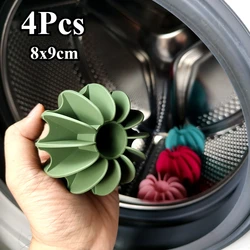 4PCS Laundry Ball Reusable Silicone Clothes Hair Cleaning Tools Pet Hair Remover Washing Machine Cat Hair Catcher Laundry Ball