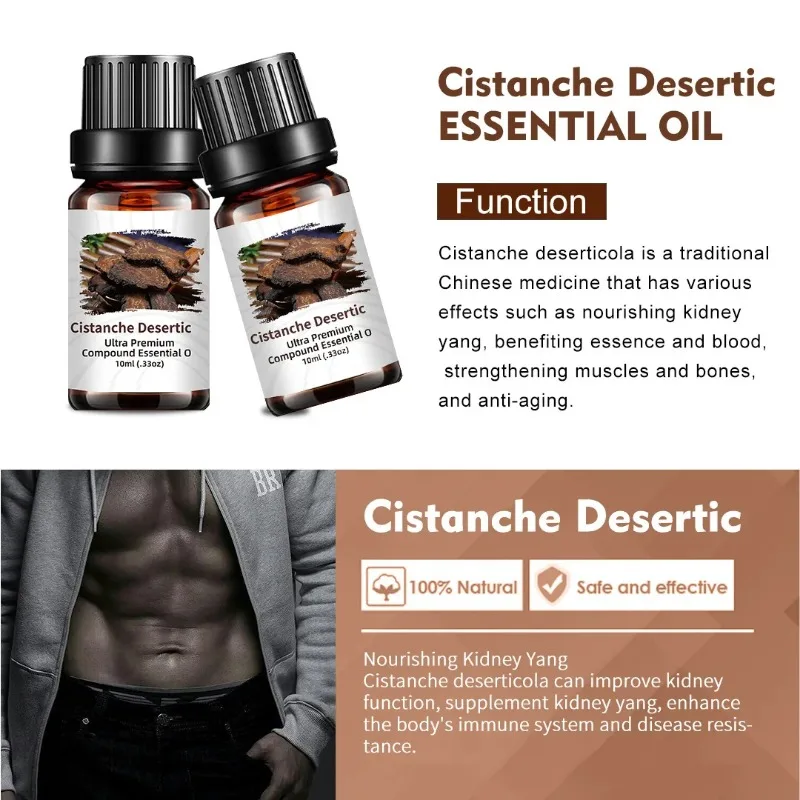 100% Natural Plants Cistanche Desertic Ultra Premium Compound Essential Oil For Blood, Strengthening Muscles, Bones & Anti-aging