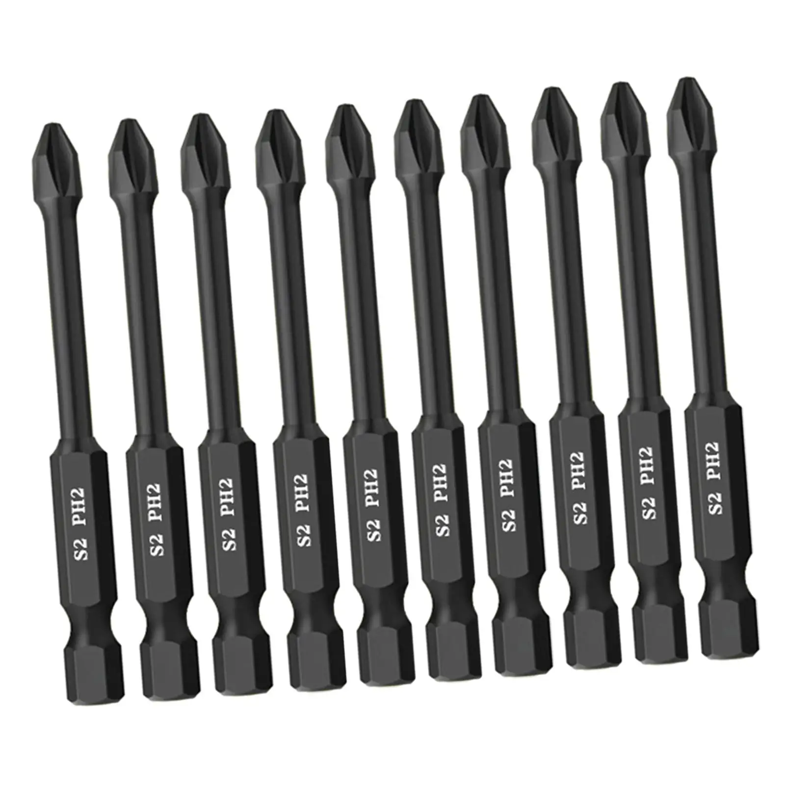 10 Pieces Cross Screwdriver Bit Multipurpose Steel Drill Bit Electric Power Driver Bit Set for Mechanical Car DIY Project