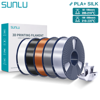 SUNLU 5KG Pla Plus Silk 3D Filament 1.75mm Shiny Silk Texture High Toughness 3D Printing Filaments for 3D Printer Fast Shipping