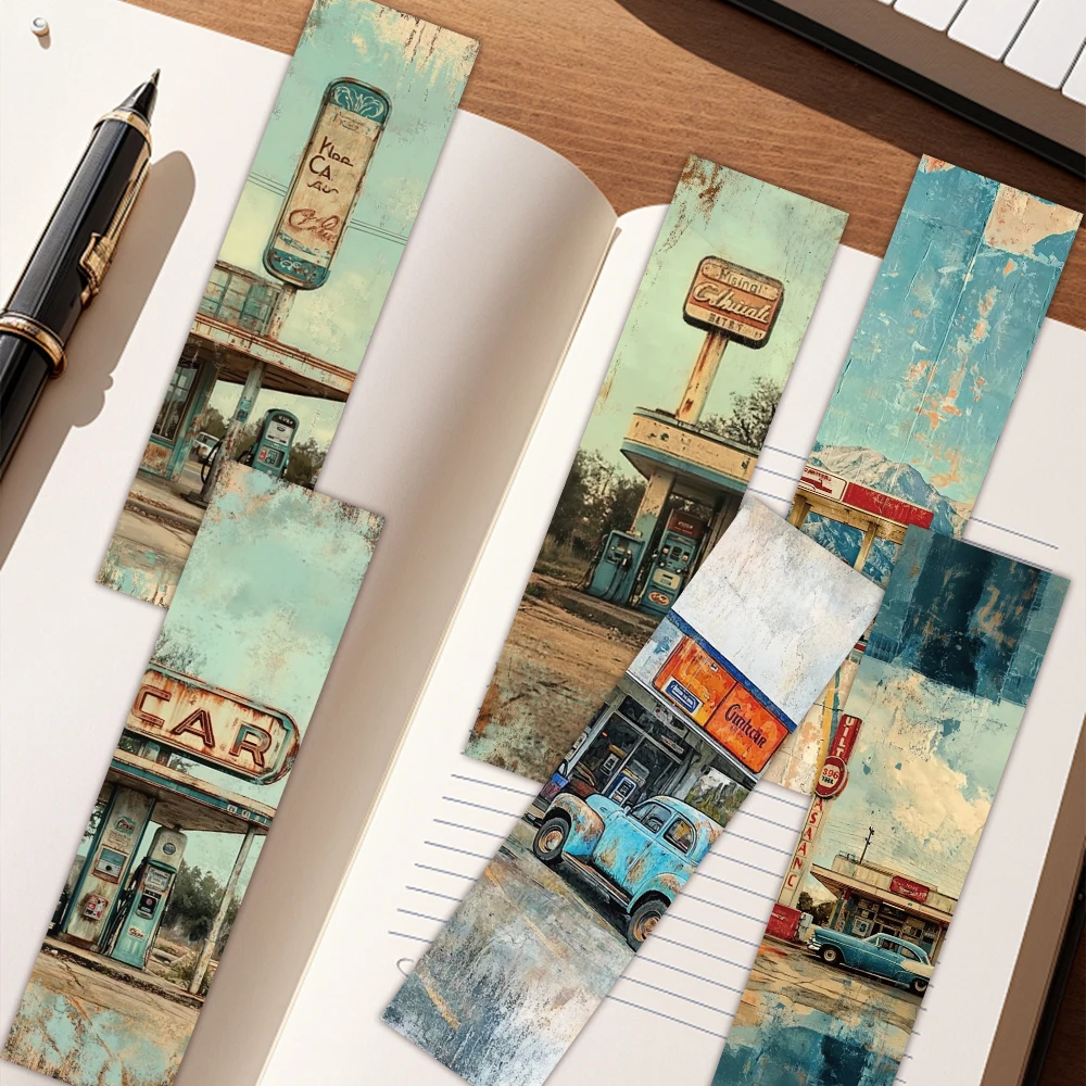 30pcs Retro street scene themed non-repeating delicate bookmarks for holiday gift Back to school book decorative cards reading