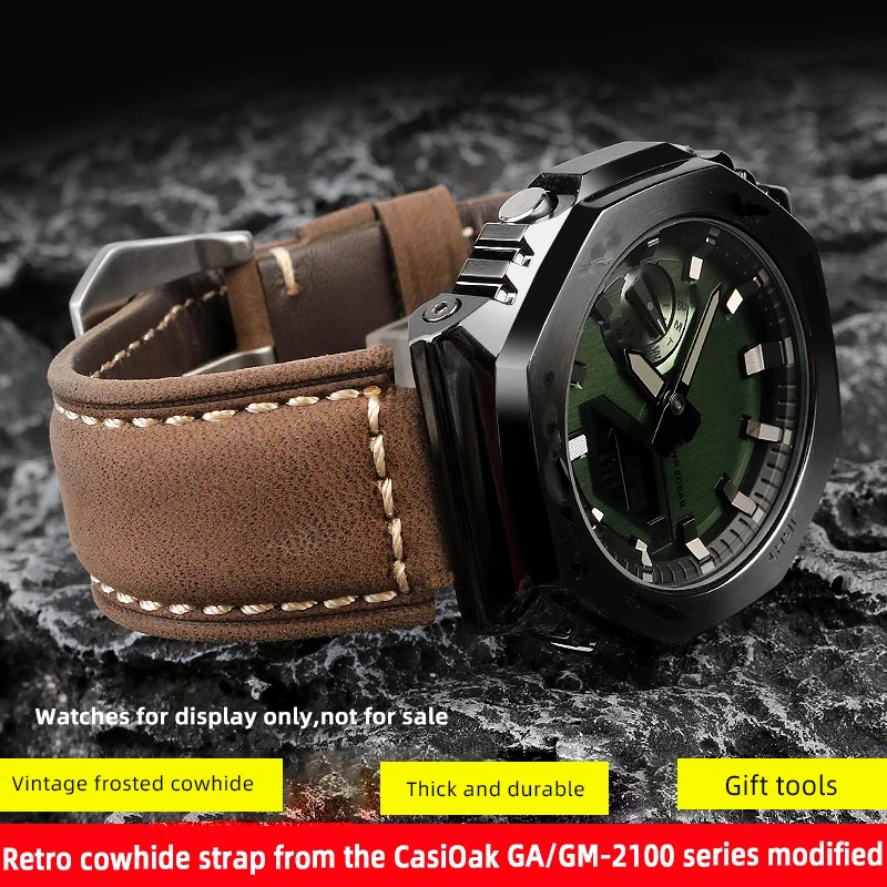 

GA2100 CasiOak Leather Strap For G-Shock GM2100 GA2110 GA110 GA100 GM110 DW5600 GW-B5600 GM5600 Modified Band Accessory Bracelet