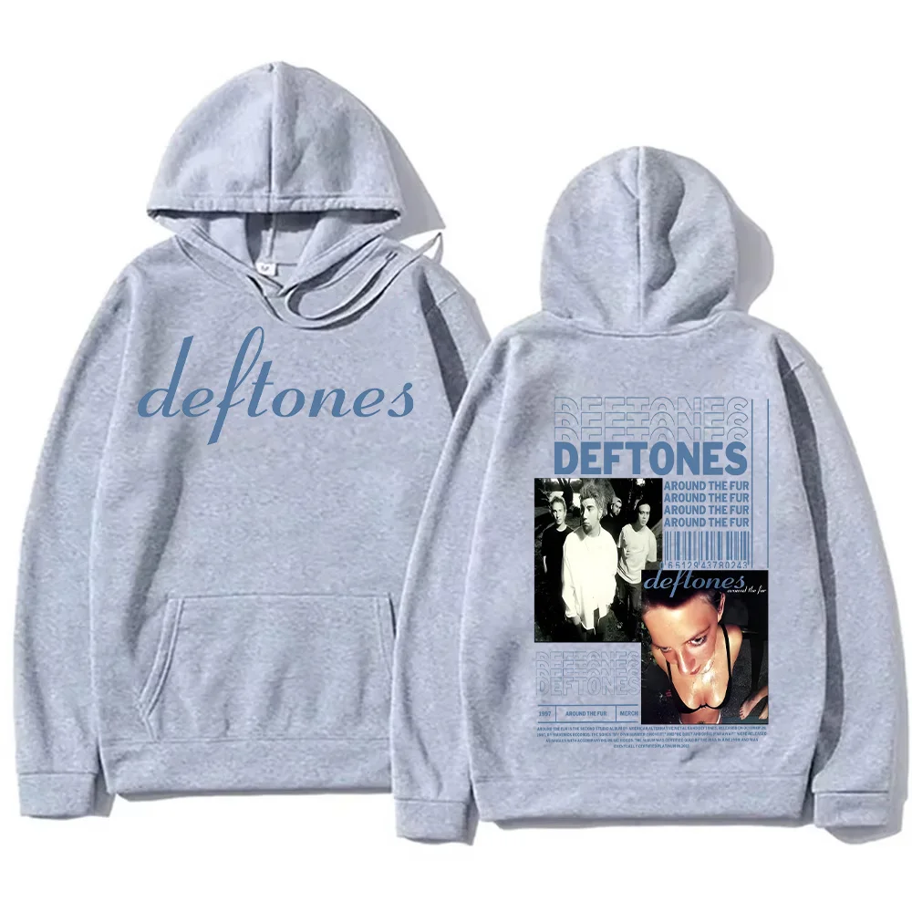 Deftones Hoodie Around The Fur Album Print Clothes Men Classic Pullover Harajuku Gothic Aesthetic Hoody Women Men Y2K Sweatshirt