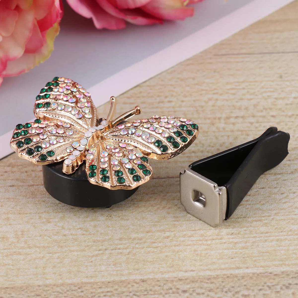 

Sparkling Rhinestone Car Perfume Clip Metal Aromatherapy Diffuser Solid Perfume Vent Clip Charms Auto Dashboard Decoration Gift