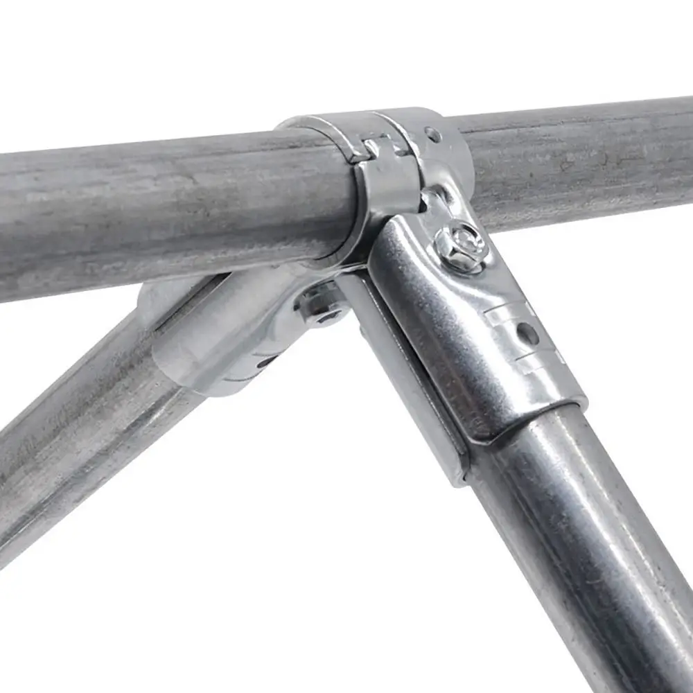 1Pcs Durable Carbon Steel Galvanized Pipe Joint Round 20/25/32mm Tube Connector Fixed Clamp Clothes Display