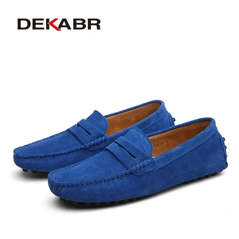 DEKABR New Arrival Men Driving Moccasins Genuine Leather Loafers Casual Fashion Wedding Men Footwear Large Size 38~49