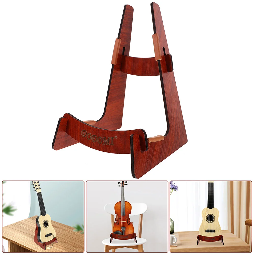 

2 Pcs Violin Stand Display Shelves Ukulele Stands Piano Wood Holders Floor Bracket