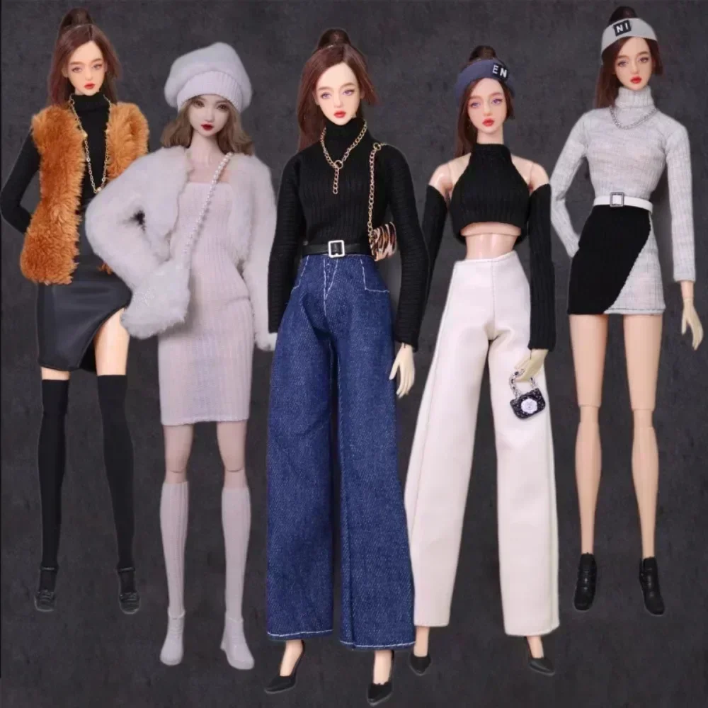 Clothing set / long sleeve sweater pant coat bag necklace shoes / doll accessories for 30cm xinyi Fr ST blythe barbie doll