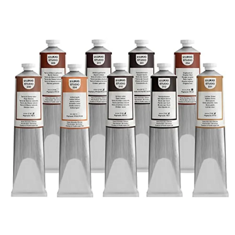

Studio Artist Oil Color Paints - High-pigment oil paint made with natural binder for artist, painting, and more! - [Earth Color