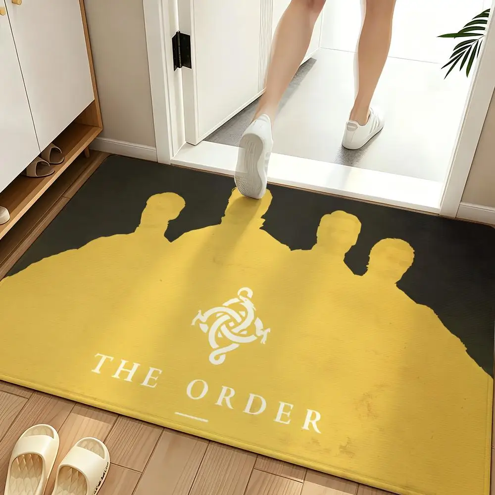 Game T-The O-Order1886 Floor Mat Soft Flannel Entrance Door Mat Non Slip Absorbent Bathroom Bedroom Floor Rug