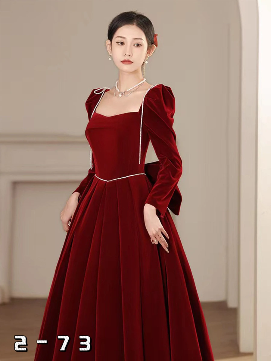 Red one shoulder evening dress