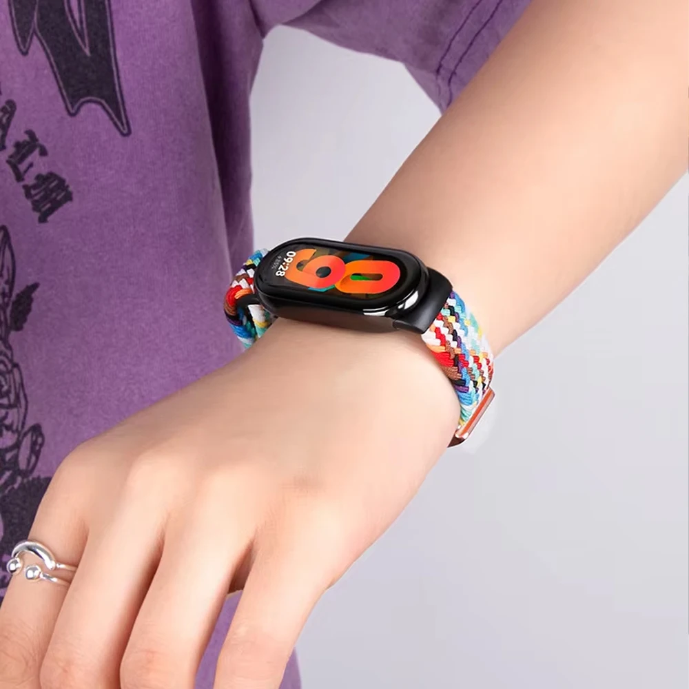 Watch Straps for Xiaomi Mi Band 10 9 8 NFC Replacement belt accessories magnetic Braided correa bracelet Miband 9 Miband 8 Strap