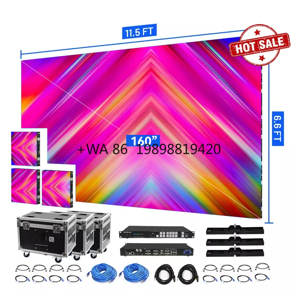 

Rental Indoor Led Display Event Outdoor Panel Stage Screen for Concert Turnkey Video Wall System P2.9 P3.9 P4.8