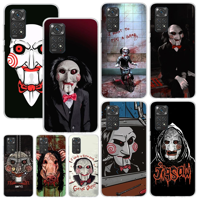 The Jigsaw Killer Horror Phone Case For Xiaomi Redmi Note 13 12S 11S 10S 12 11E 10 Pro Plus 11T 9S 9 8T 8 7 Art Fundas Back Cove