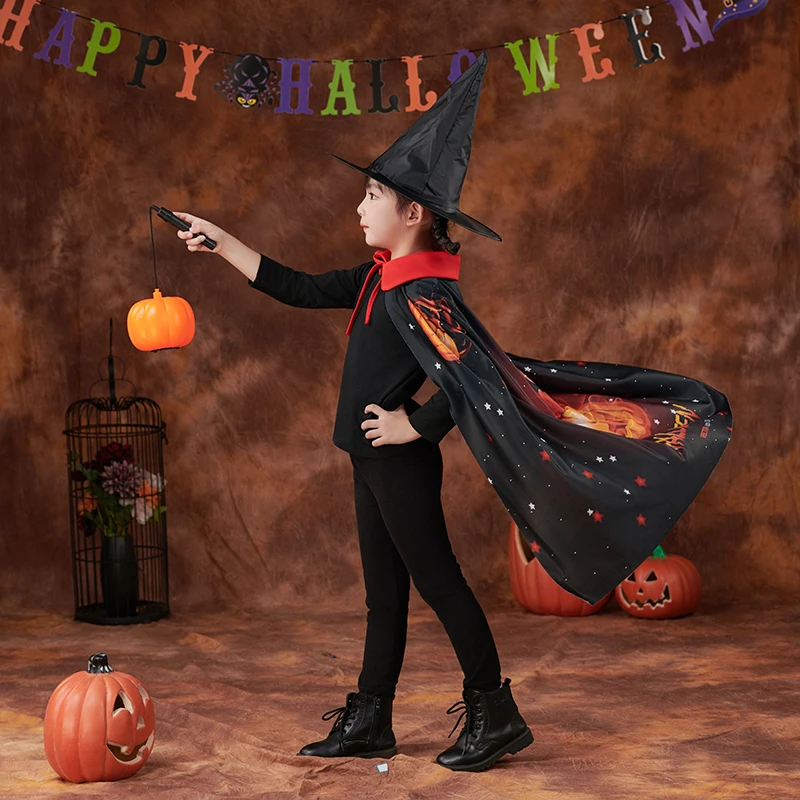 

Halloween cloak, about 80cm long, suitable for children with a height of 90-140cm