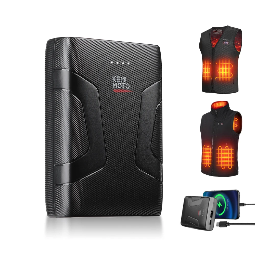 5V 10000mAh Powerbank CE-zertifizierte Batterie USB Typ-C Kompakt Tragbar Schnell Aufladbar für beheizte Weste Jacke Mobiltelefon Langlebiges Zubehör für elektrische Heizgeräte