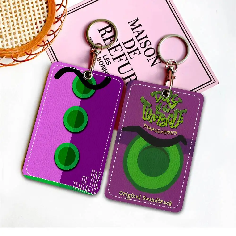 Day of the Tentacle Office Supply Men And Women Credit Card Keyrings Student Card ID Card Holder Credential Holder Card