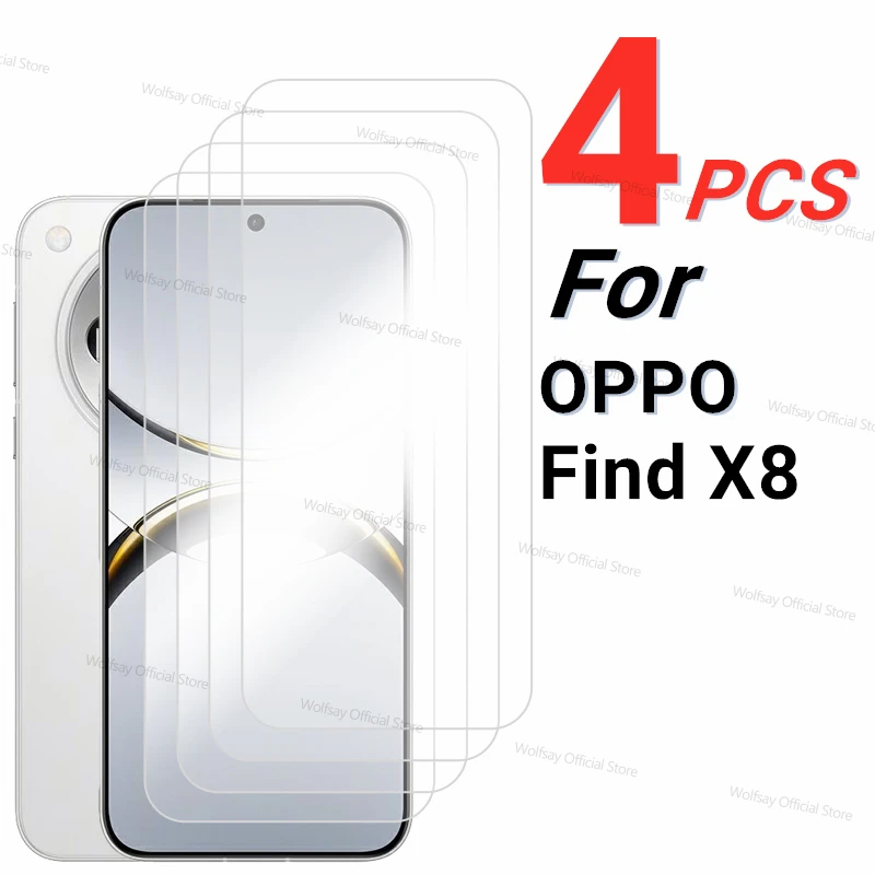 

Защитная пленка для экрана OPPO Find X8, 2/4 шт., закаленное стекло для OPPO Find X8, пленка с полным клеем, защитное стекло для телефона OPPO Find X8