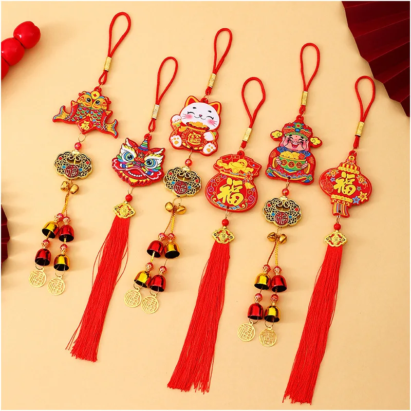 

Chinese Wedding Fu Character Decor Chinese Dragon Year Hanging Ornament Festival Tet Wall Car Hanging Decor Kids Gift Room Decor