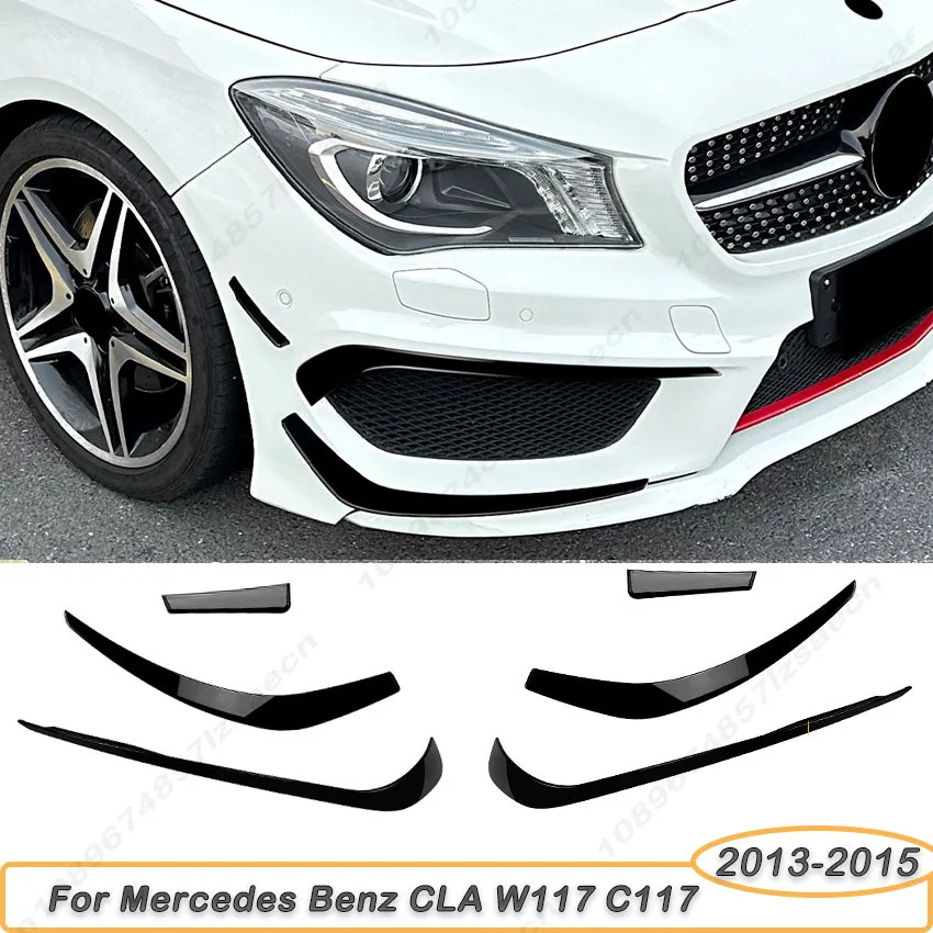 

Рамка противотуманной фары, боковой диффузор, сплиттер для Mercedes Benz CLA Class W117 C117 220 250 A45 AMG 2013-2015, спойлер переднего бампера автомобиля