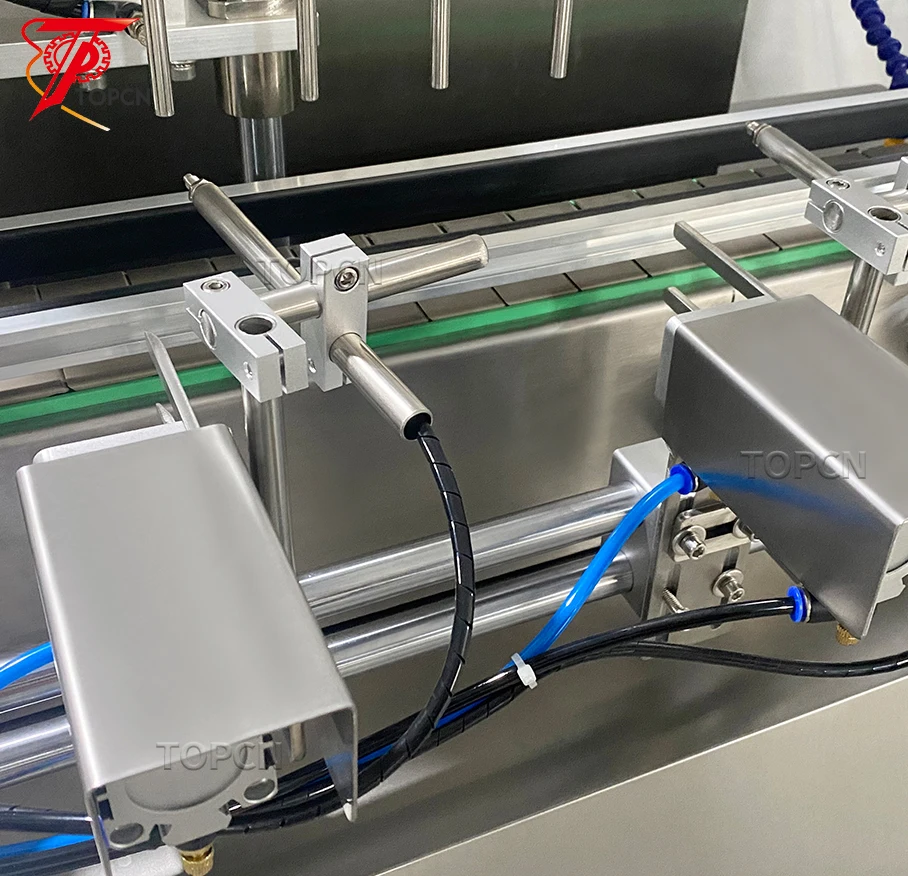 데스크탑 디지털 마그네틱 펌프 주스 오일 자동 물 플라스틱 원형 병 액체 충전 캡핑 기계