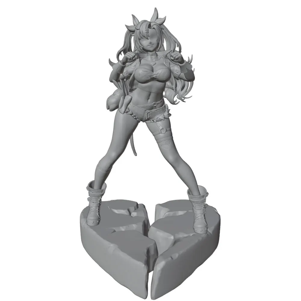 1/24Room Decoration Anime Character Statue GK Miniature 3D Printed Gray Model Figurine DIY Doll Model Unassembled And Unpainted