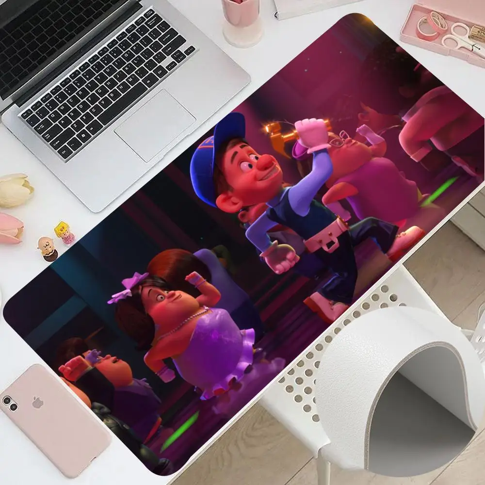 

W-Wreck-It Ralph Mouse Pad XXL 800x400mm PU Mousepad anime Hot Large Gaming Leather Mouse Pad Waterproof Table Mat