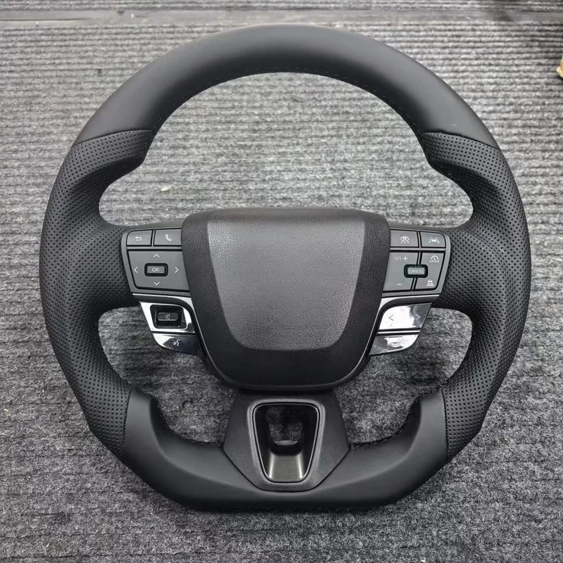 For Toyota LC Hilux 80 Series Land Cruiser Crown Steering Wheel Horn Cover Leather Upgrade Assembly Horn Shell view 2