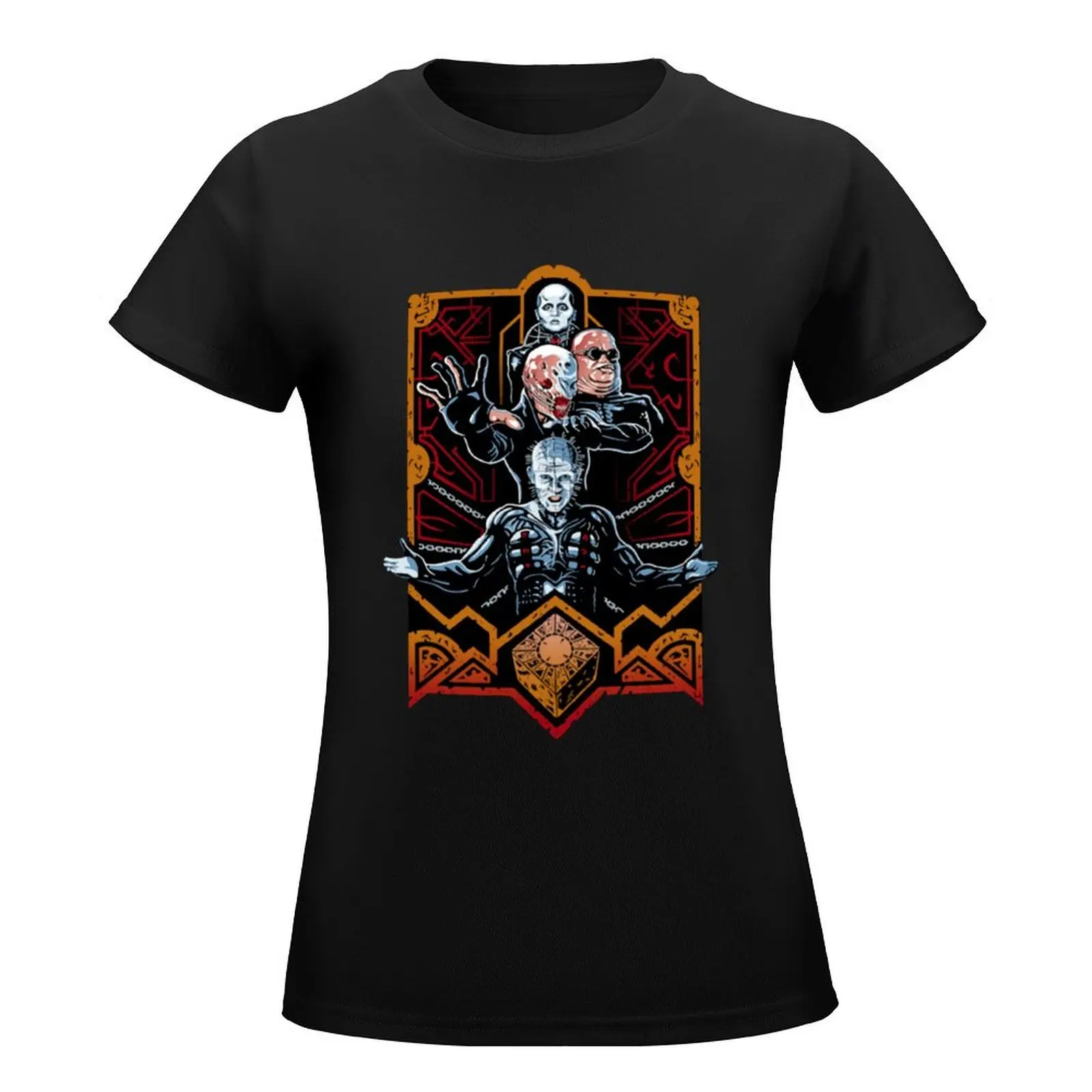 Pin.head Hell.raiser T-Shirt female plus size tops cute clothes tees Summer Women's clothing