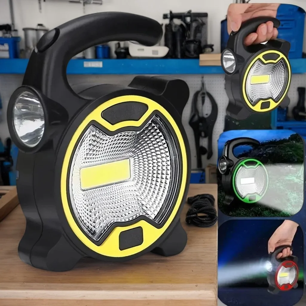 

Portable COB LED Work Light - Handheld Flashlight Outdoor Tent Camping Light with Handle Not Included