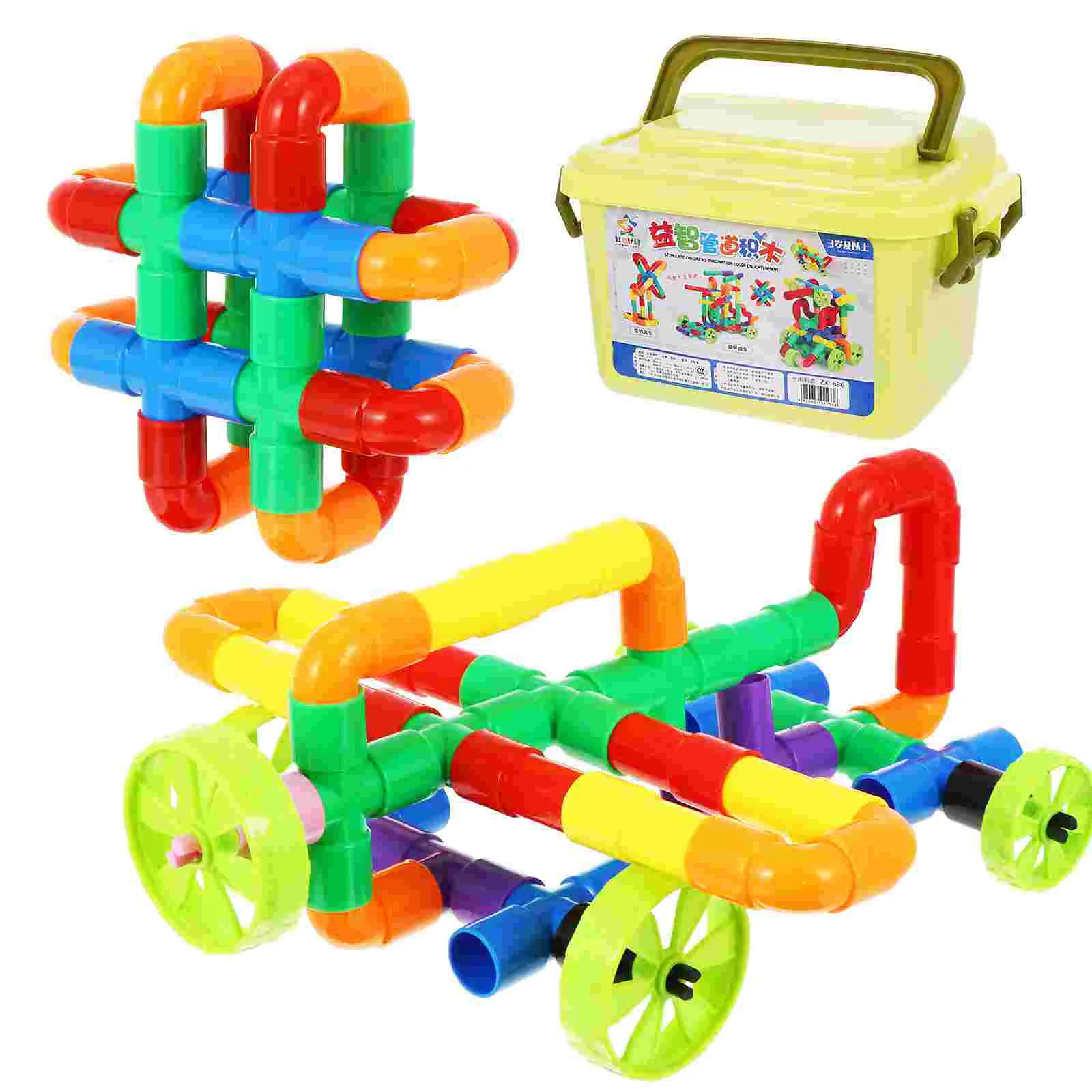 

Blocks Early Learning Toy Plastic Educational Toys Child Stacking Kids Building Wisdom Plaything Water Pipe Children Children’s