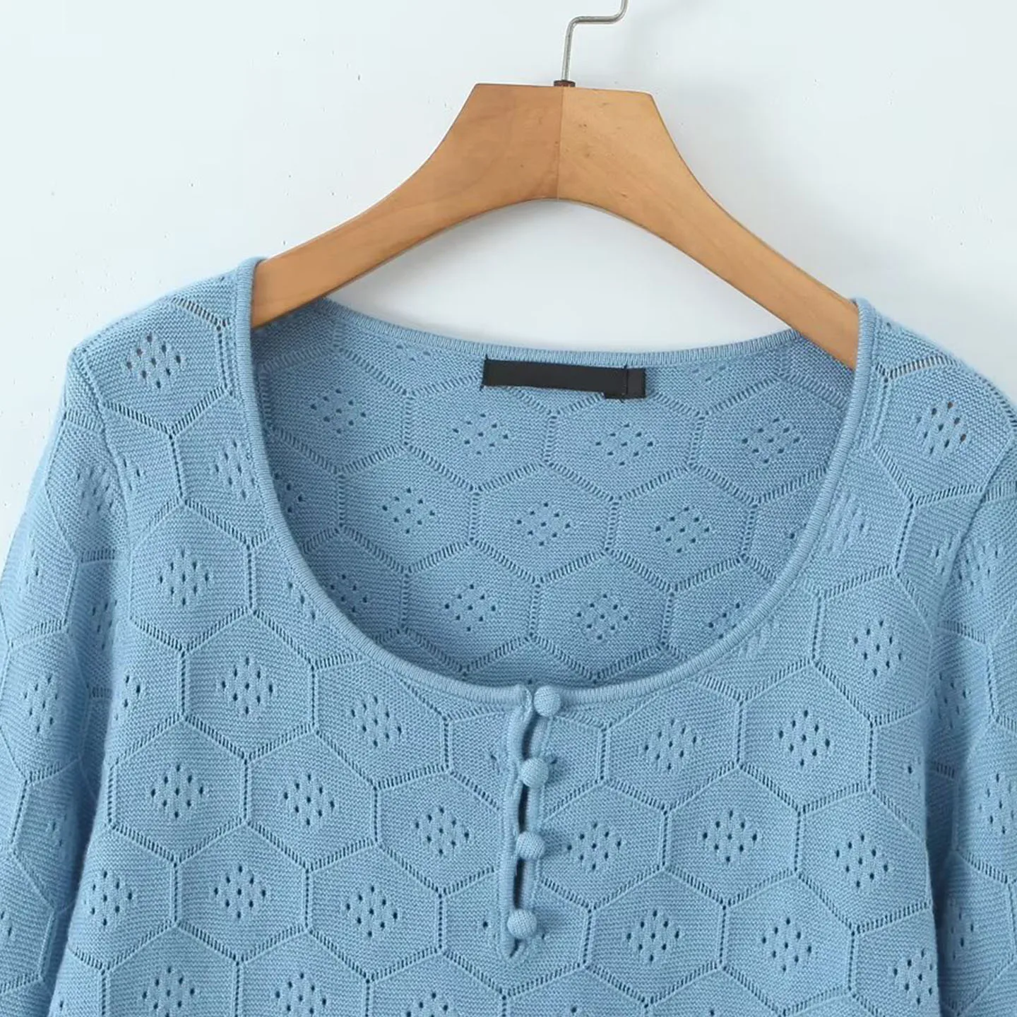 

Женский вязаный свитер на одной пуговице с вырезом, топ и юбка, комплект из двух предметов, повседневное осеннее новое поступление