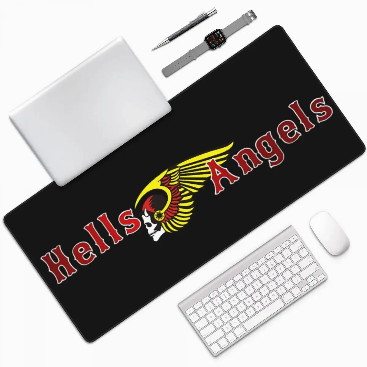 

Hells Angels Logo Large Mouse Pad Computer Keyboard Mouse Mat Gamer PC Laptop Desk Mat Office Accessories Table Mats